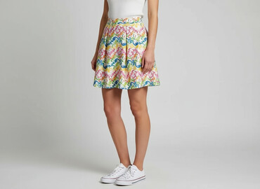 plisowane spódnice we wzory: Women`s skirt, size M