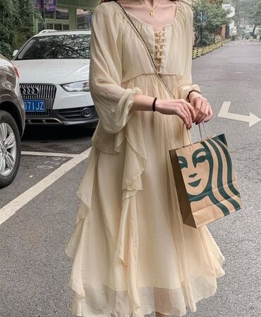 летнее платье с рюшами: Нежное женское платье в романтическом стиле - Цвет