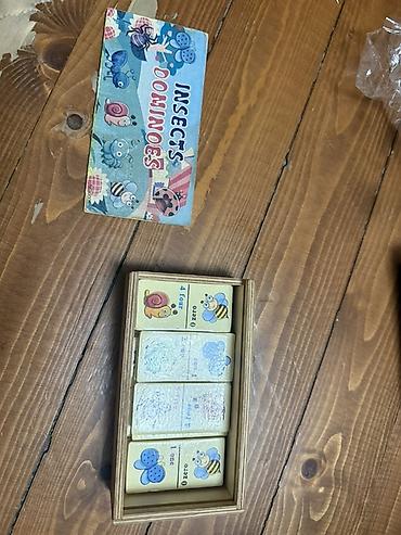 gozel kukla sekilleri: “Insects Dominoes” uşaq domino dəsti - Mövzu: həşəratlar – kəpənək — 1