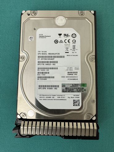 диск караоке: Накопитель, Новый, HP, HDD, 2 ТБ, 3.5", Для сервера