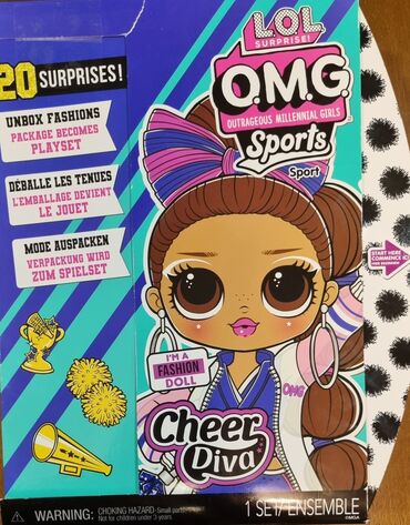 детское машина: Кукла Lol OMG Sports Cheer Diva (спортивная серия) Оригинал, Б/У, в
