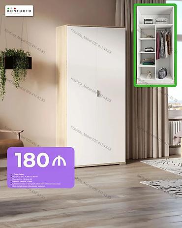 İki qapılı paltar dolabı - Ölçülər: 47 × 200 × 90 sm - Rəng seçimi