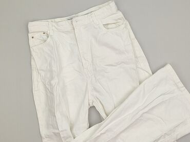 spodnie woskowane białe: Bershka, Jeans for women, size L (EU 40)