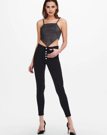 komplet top i suknja: Only, M (EU 38), color - Black