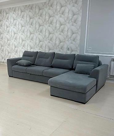 divan almaq: Künc divanı – geniş L formalı, modern dizayn - Rəng: tünd boz — 1