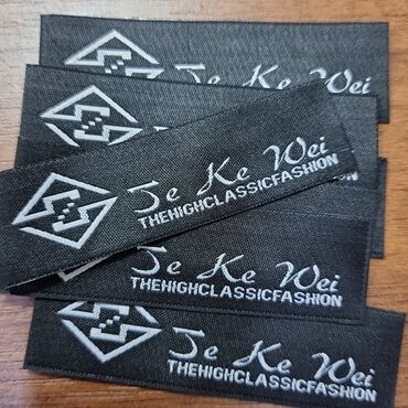Другие услуги пошива одежды: Жаккардовые этикетки Бишкек 
На заказ с любым логотипом