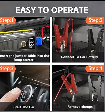 obd2 v420: Auto starter / jump starter za akumulator 12V sa LED lampom Kompaktan — 6
