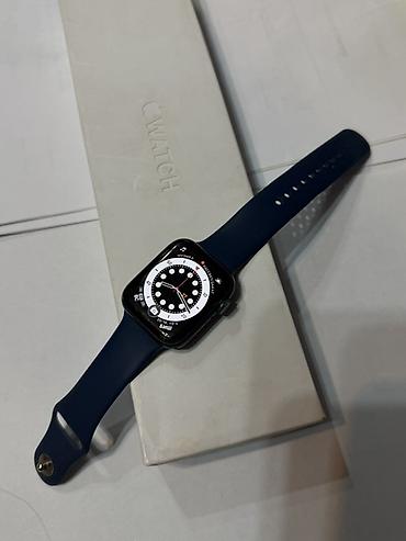апл вотч 6: Apple Watch 6 с темно-синим спортивным ремешком. Акб-85 Имеется — 1