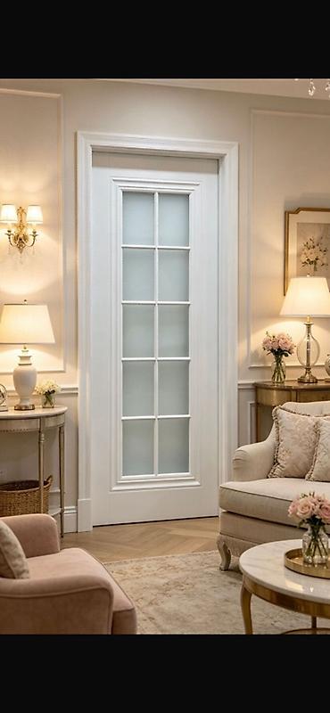 col qapi modelleri: Ağ rəngli klassik interyer qapıları🚪 8lik mdf 5 qat politan boya — 2