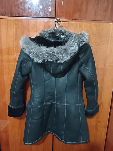 Дубленки: Дубленка, Турция, Короткая модель, С капюшоном, S — 6