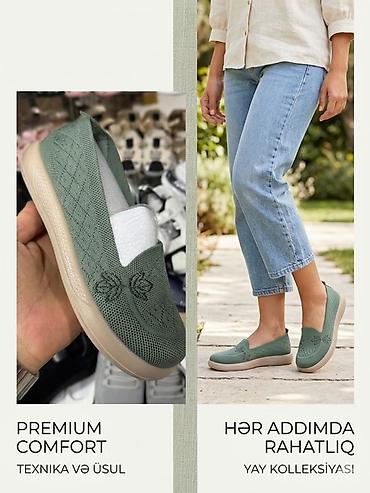 Женская обувь: Qadınlar üçün nəfəs alan yay loafersləri - Premium Comfort texnika və — 1