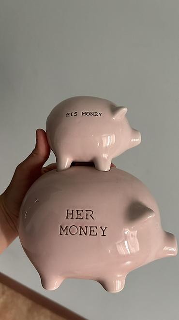 копилка мечты: Продается милейшая копилка «His Money / Her Money» - Большая свинка — 1