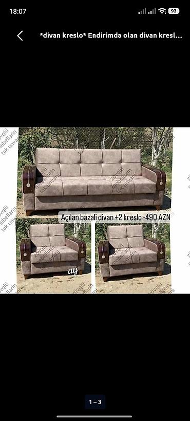 acilan kravat: Yeni, Divan, 2 kreslo, Bazalı, Açılan — 1