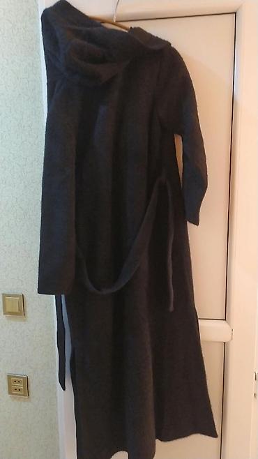 gucci jaket: Qadın palto-kardiqan - Rəng: tünd boz/qartalqara - Uzun model, dizdən — 2