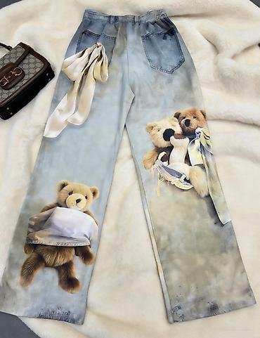 Pantalone: ❤️Ženske široke pantalone sa printom medvedića
✅2400 din — 3