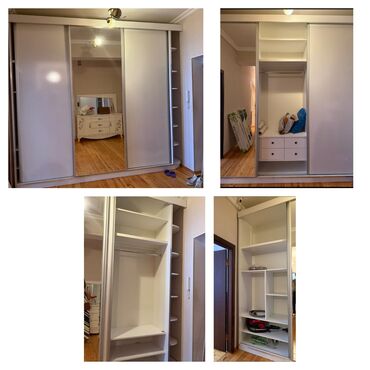 Dolablar: İşlənmiş, 3 qapılı Düz dolab, Qarderob, paltar dolabı