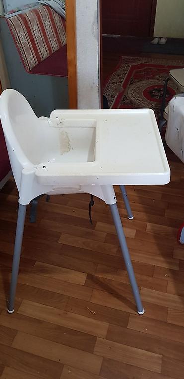 детский кормящий столик: Стульчик для кормления, Б/у, Ikea, Пластик, цвет - Белый, Самовывоз — 3