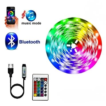 Компьютер жана ноутбуктар үчүн башка аксессуарлар: Световая лента с USB светодиодом и Bluetooth Usb цветная подсветка