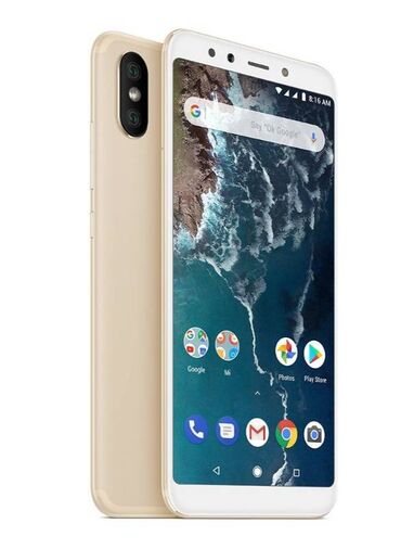 xiaomi mi a1 qiyməti: Xiaomi Mi A2, 64 GB, rəng - Qızılı, 
 Sensor, Barmaq izi, İki sim kartlı