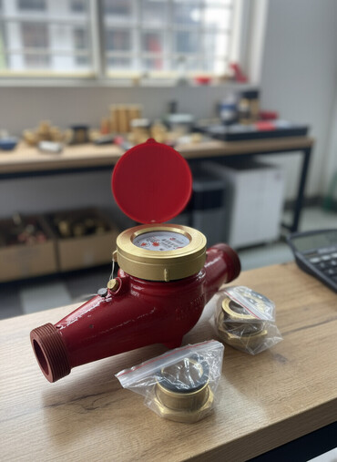 токовые клещи: Счетчик воды красного цвета с латунным механизмом, предназначенный для lalafo.kg да токовые клещи: Счетчик воды красного цвета с латунным механизмом, предназначенный для