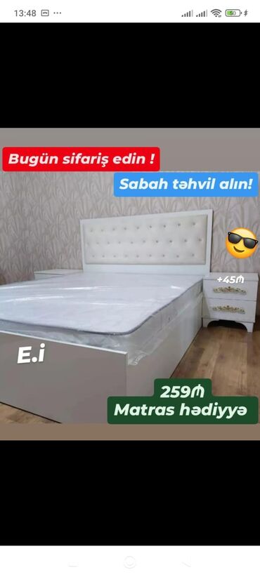taxt üstü: Yeni, İkinəfərlik çarpayı