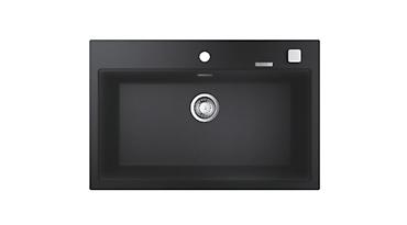 stepenišni automat: GROHE K700 31652AP0 – Böyük kompozit mətbəx çanağı, Granite Black 🟢 — 2