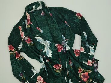 Bluzki: Bluza Zara, XS (EU 34), stan - Dobry, wzór - Kwiatowy, kolor - Zielony