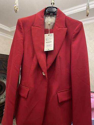 Костюмы: ZARA qadın kostyum dəsti – qırmızı rəng - Brend: ZARA - Model: Blazer — 1
