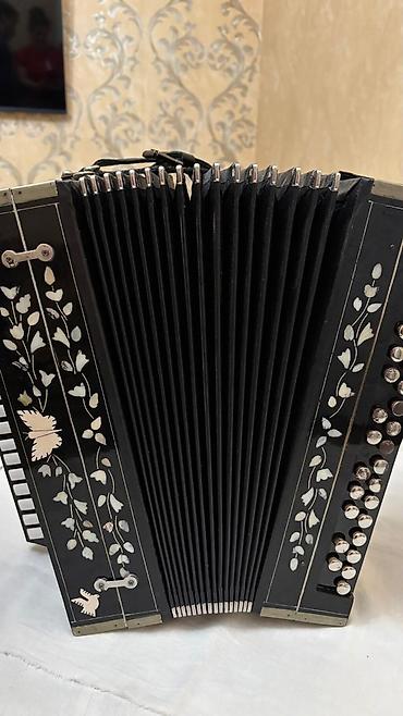 qarmon qabi: Akkordeon – dekorativ ana sədəf naxışlı, klaviatura və bas düymələri — 3