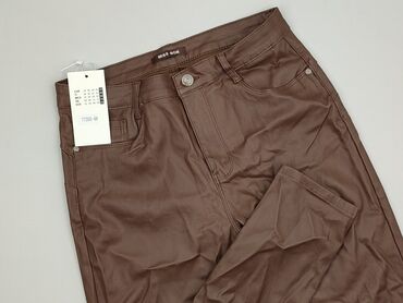 spodnie plus size wysoki stan: Spodnie materiałowe damskie, rozmiar XL