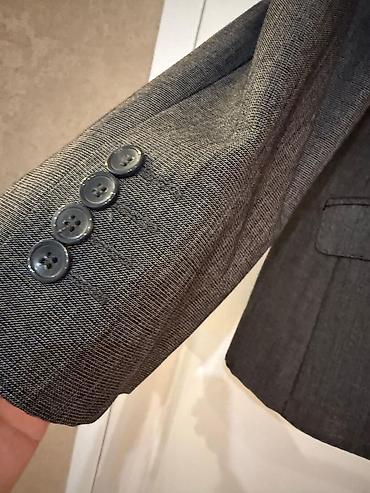 pencek modelleri: OKLAND kişi pencəyi və şalvarı – slim fit - Rəng: boz (xırda — 3