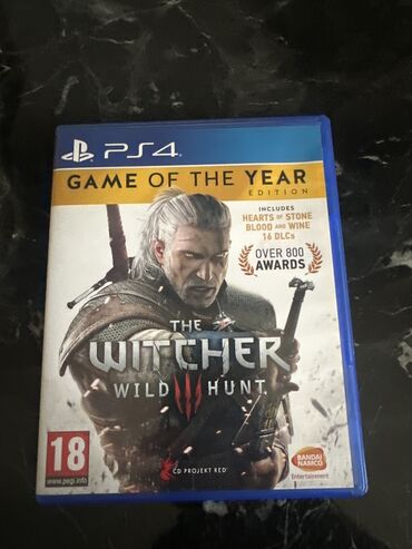 Oyun diskləri və kartricləri: The witcher wild hunt. Oyunda Turkce altyazida var. Disk ela