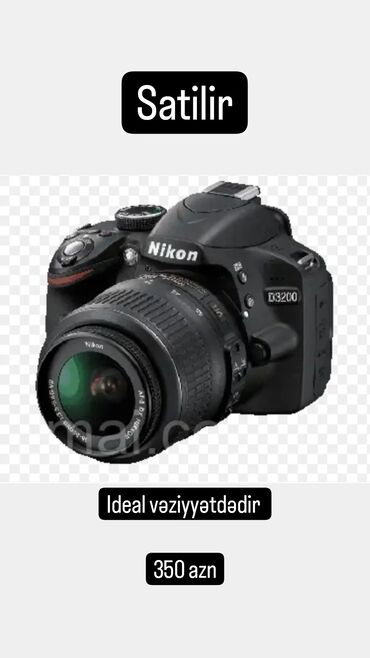 texnikaların satışı: Nikon D3200 satilir. ideal vəziyyətdədir . Apparat+sumka+ adaptor+