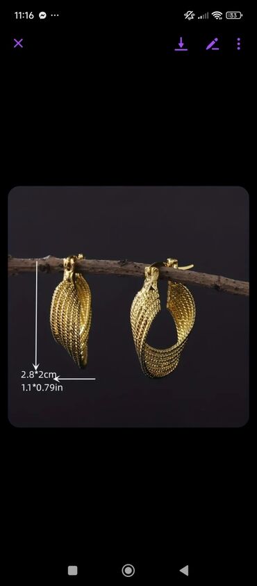 Minđuše: Par 800 din — 4