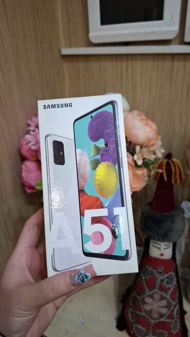 телфон самсунк: Samsung Galaxy A51, Б/у, 128 ГБ, цвет - Серебристый, 2 SIM