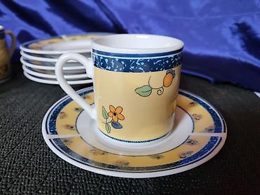 Kuhinjski setovi: Soljice nove porcelanske za kafu Vertex iz 90ih.godina. Soljice — 7