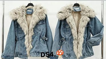 pull and bear farmerke: Ženska teksas jakna sa krznom – DS4 - Dizajn: klasična plava denim — 4