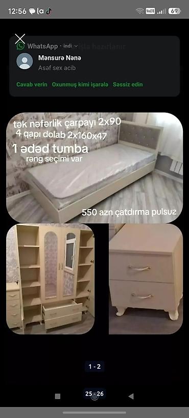 Uşaq və gənc otağı üçün dəstlər: Sifarişlə hazırlanır Rəng seçimi var ölçü seçimi var gənc yataq — 5