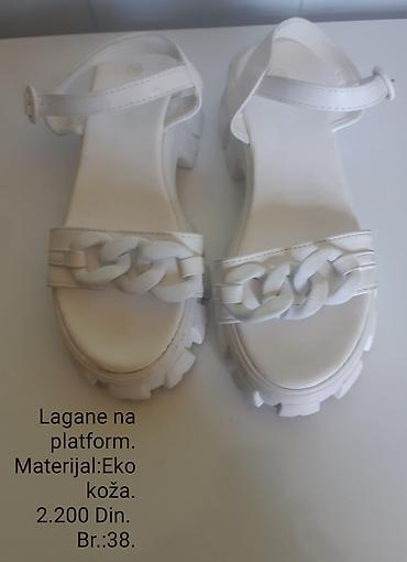 Sandale: Bele i Crne ženske sandale na platformu - Model: otvorene sandale sa — 2