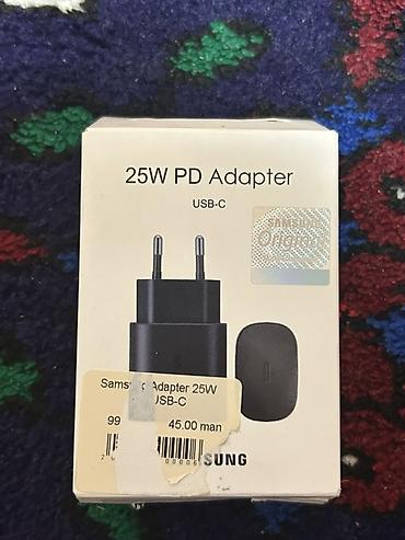 samsung adaptr: Məhsul: Samsung 25W PD Adapter (USB‑C) – Model: EP‑TA800NBEGRU — 2