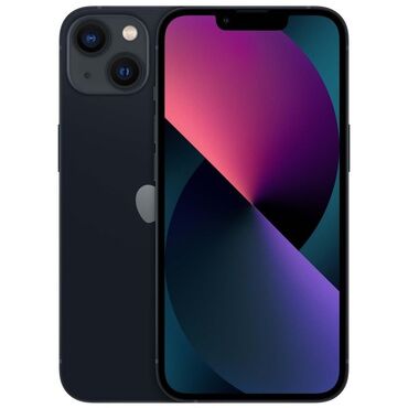 Apple iPhone: IPhone 13, Б/у, 128 ГБ, Midnight, Зарядное устройство, Защитное стекло, Чехол, 83 %