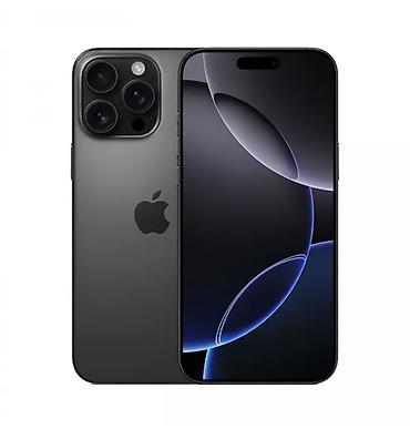 Мобильные телефоны: IPhone 16 Pro Max, Новый, 256 ГБ, Черный, Зарядное устройство, Защитное стекло, Чехол, 100 % — 1