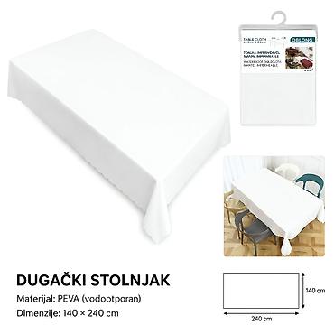 nepromočivi čaršavi za krevet: KMT Jednobojni vodootporni stolnjak sa čipkastim rubom 3210102 - — 1