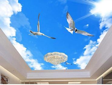 Натяжной потолок: Натяжной потолок 3D потолки Гарантия, Бесплатная консультация, Бесплатный замер — 2