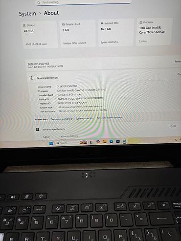 rtx 3070 laptop: Yeni ASUS TUF Gaming, 15.6 ", Intel Core i7, 512 GB, Ünvandan götürmə, Pulsuz çatdırılma, Rayonlara çatdırılma — 10