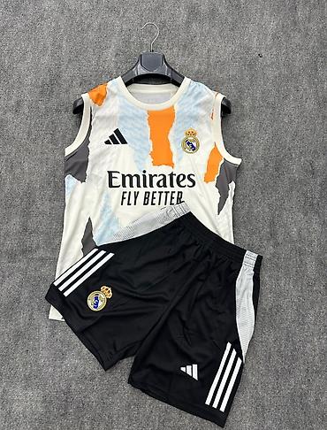 adidas ev geyimleri instagram: Real Madrid idman dəsti – köynək (qolsuz) və şort Başqa növləri var - — 1