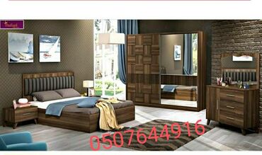 Yataq otağı dəstləri: İkinəfərlik çarpayı, Dolab, Termo, 2 tumba, Azərbaycan, Yeni — 30