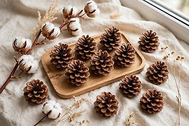 новогод: 🌲Шишки сосновые природные - Натуральные лесные шишки - Цвет: теплый — 3