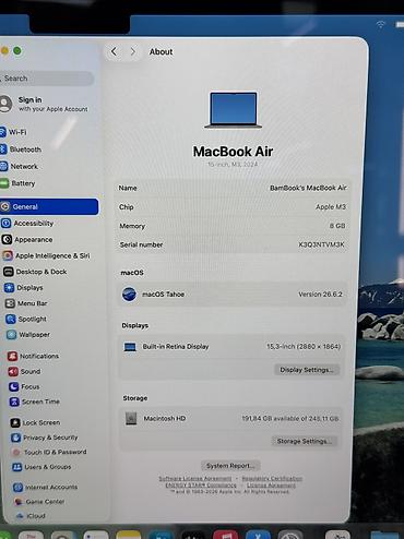 macbook air 2018: Для программирования, Б/у, Apple M3, ОЗУ, RAM: 8 ГБ, В рассрочку — 3