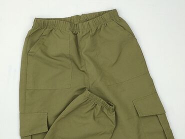 spodnie czarne cargo: Material trousers, 12 years, 146/152, condition - Perfect